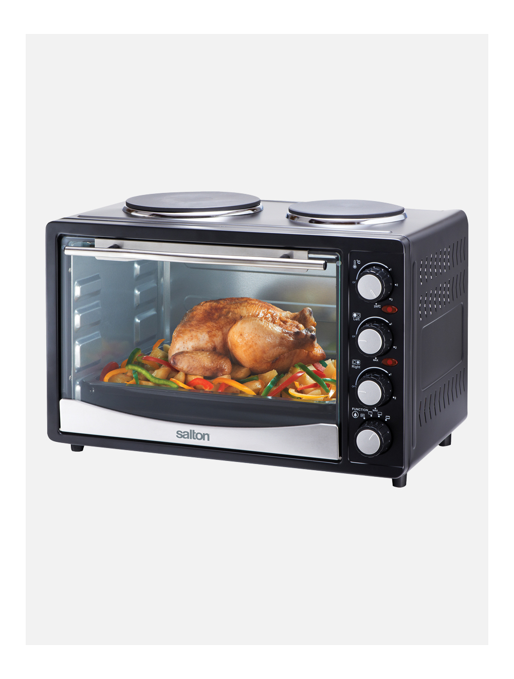 Salton 30lt Mini Oven With 2 Plates Black Sfmk02