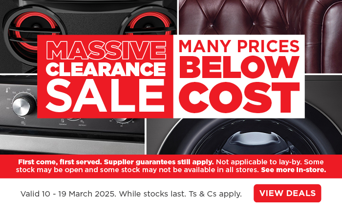 Clearance Sale 10 March - 19 March