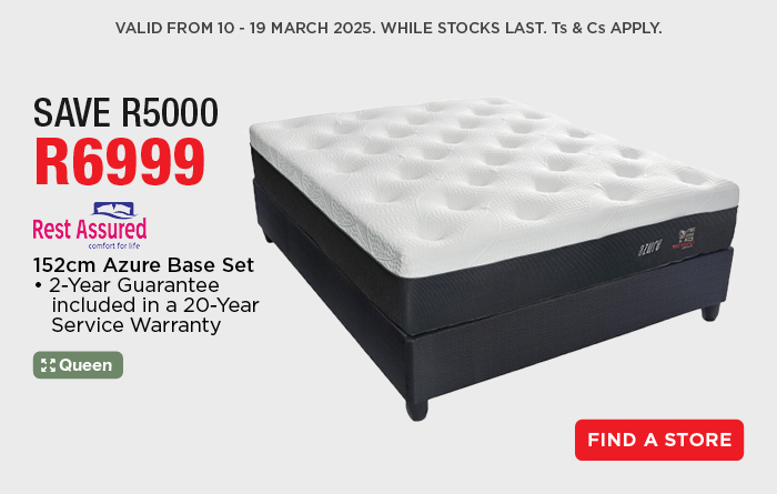 Mumbai Sleeper Couch  
R12499 each 
SAVE R1500 